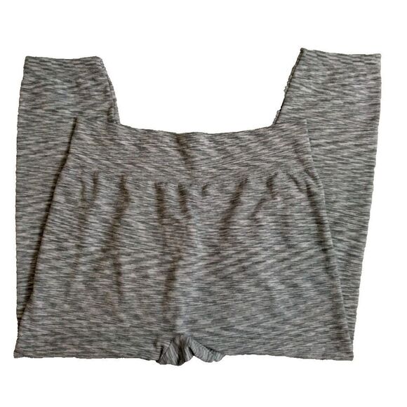 Lot Of 2 Womens Size Large Leggings Athletic Black Gray Pull On Comfort - Picture 7 of 7